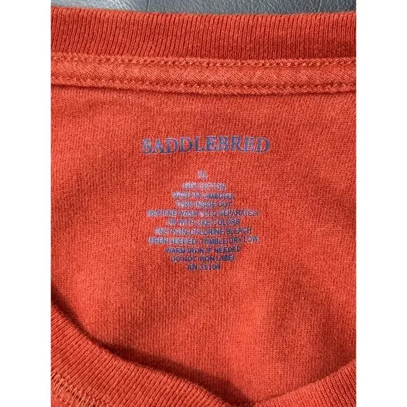 Saddlebred Henley Classic Stretch Long Sleeve Shirt Men’s XL Orange Flex Carbon - Picture 4 of 4